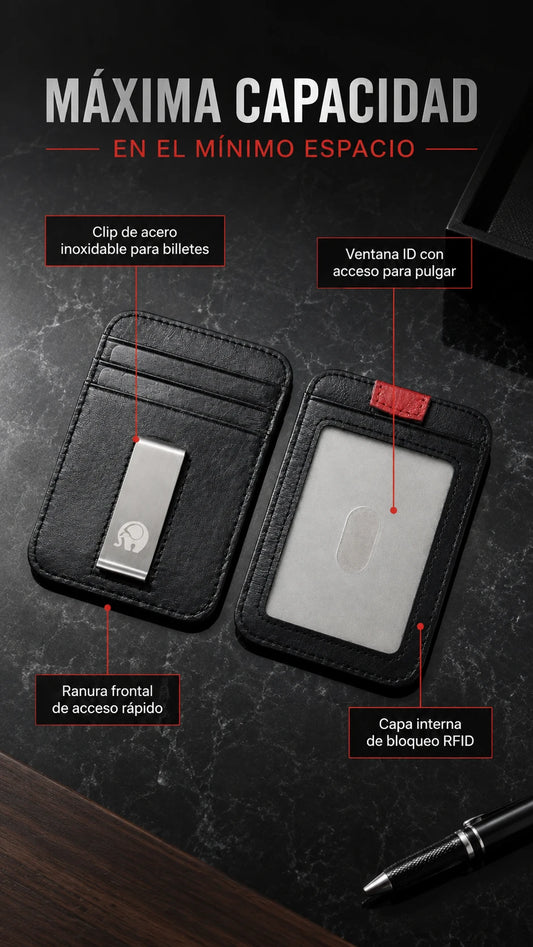 Cartera con bloqueo RFID