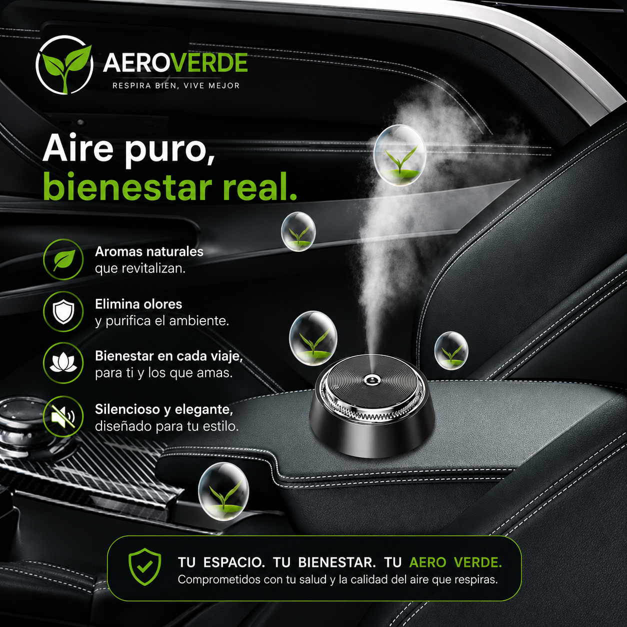 Difusor de Aroma eléctrico para auto.