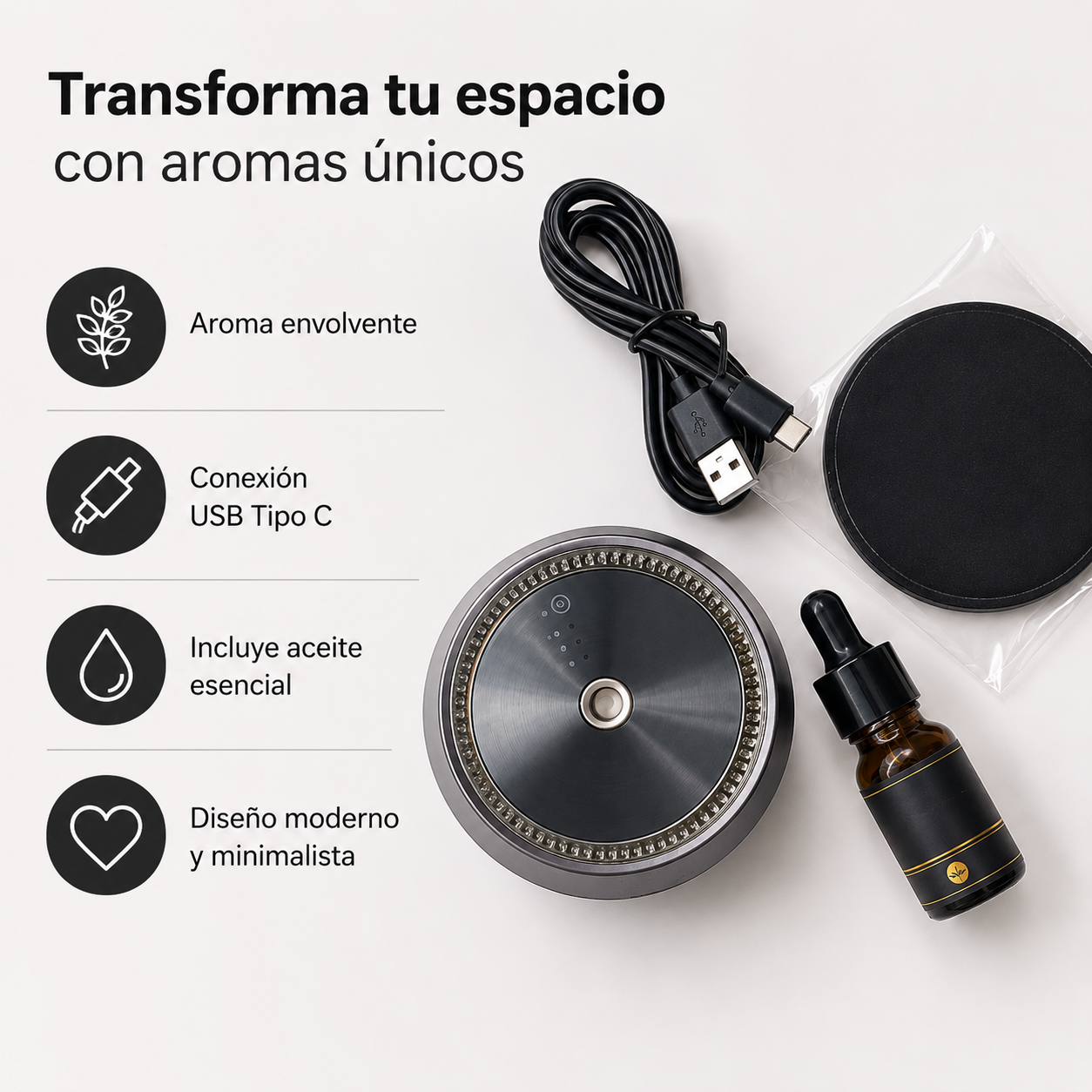 Difusor de Aroma eléctrico para auto.